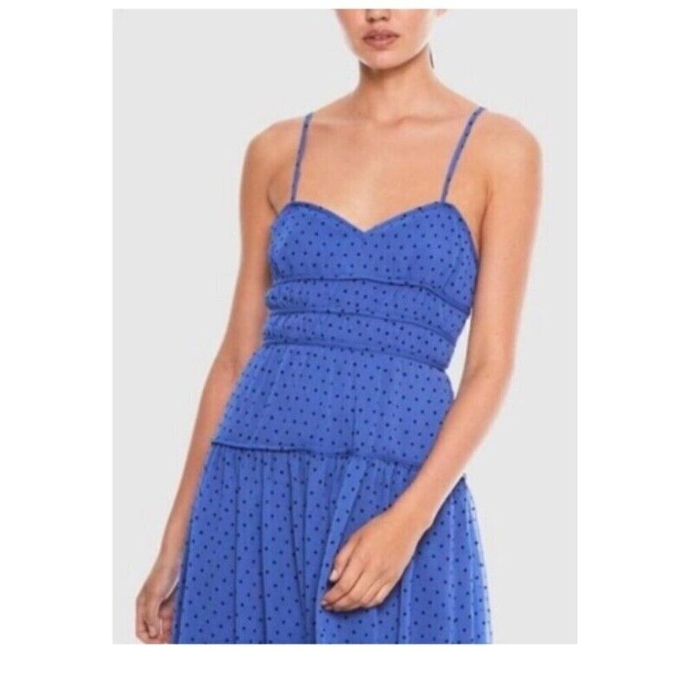La Maison Talulah Sorrento Midi Dress Women's XS Blue Polka Dot Retro Look X - Picture 4 of 16